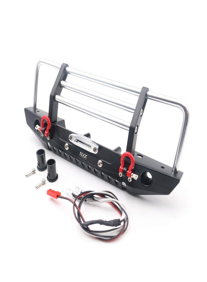 KYX Racing Alloy Front Bumper with LED Lights Upgrades Parts Accessories for RC Crawler Car Axial SCX10 II 90046 Traxxas TRX4 TRX-4 Redcat Gen8 Scout II - Image 2